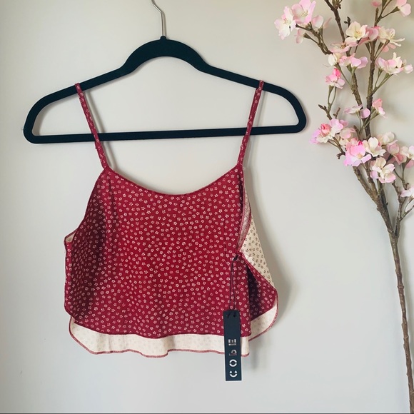 UO / COPE / CROPPED TANK TOP RED - Picture 2 of 4